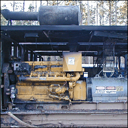 Drilling rig diesel generator fire damage